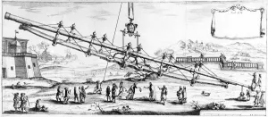 Long focal length refracting telescope, 1728