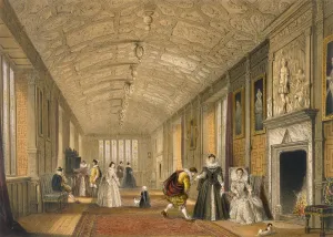 Joseph Nash 1809 78 Prints: The Long Gallery at Lanhydrock, Cornwall, 1600. Creator: Joseph Nash (1809-78)