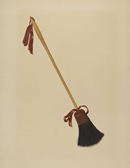 Long Handled Bristle Brush, c. 1938. Creator: Richard Barnett