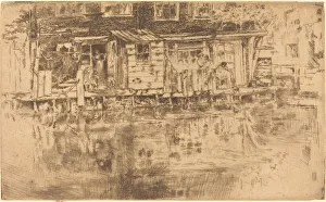 Long House - Dyer's - Amsterdam, 1889. Creator: James Abbott McNeill Whistler Long House - Dyer's - Amsterdam, 1889. Creator: James Abbott McNeill Whistler