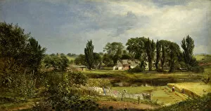 Oil On Paperboard Gallery: Long Island Homestead, Study from Nature, 1859. Creator: Andrew W. Warren
