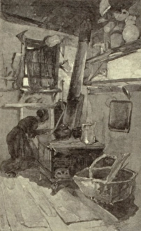 Long Island Prints: Long Island Kitchen, about 1879. Creator: William Rickarby Miller