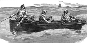 Souwester Prints: Long-line fishing in the North Sea, Hauling the lines, 1886. Creator: Unknown