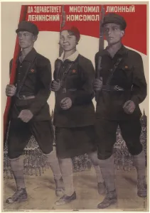Long live the multi-million-member Leninist Komsomol, 1932. Artist: Klutsis, Gustav (1895-1938)