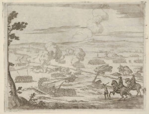 After a Long March, Francesco I d Este Passes with the River of Cassano with his Army