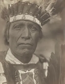Oglala Prints: Long Rock (Two Kettle), 1907. Creator: Edward Sheriff Curtis