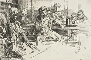 Whistler J Mcneill Prints: Longshoremen, 1859. Creator: James Abbott McNeill Whistler