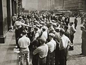 Employment Prints: Longshoremen being picked out by a boss, New York, USA, 1920s or 1930s