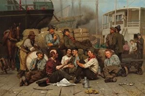 Lunchbox Collection: The Longshoremens Noon, 1879. Creator: John George Brown