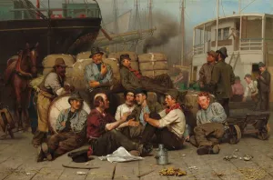 Dockside Prints: The Longshoremens Noon, 1879. Creator: John George Brown