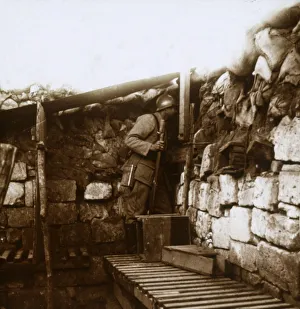 Look Out Post Prints: Look-out, Champagne, France, c1914-c1918