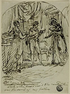 Look at This Sword, Was it to Be Resisted?, from Eleanora: from the Sorrows of Werter, n.d. Creators: Haggitt, William Artaud, Edward Dayes