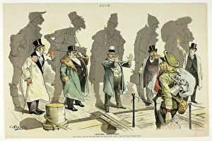 Keppler Joseph Prints: Looking Backward, from Puck, n.d. Creator: Joseph Keppler