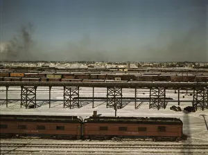 Housing Gallery: Looking toward the Chicago and North Western railroad classification yard. 1942