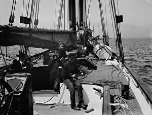 Equipment Prints: Looking forward on pilot boat no. 2, between 1900 and 1905. Creator: Unknown