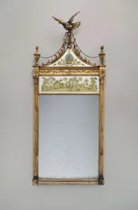 Gesso Prints: Looking Glass, 1790 / 1810. Creator: Unknown
