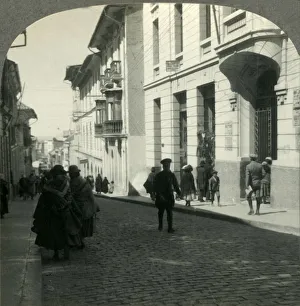 Gradient Prints: Looking Down One of La Pazs Sloping Streets, Bolivia, c1930s. Creator: Unknown
