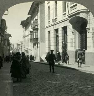 Looking Down One of La Pazs Sloping Streets, Bolivia, c1930s. Creator: Unknown
