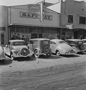 Looking down main street of a frontier... Tulelake, Siskiyou County, California, 1939. Creator: Dorothea Lange