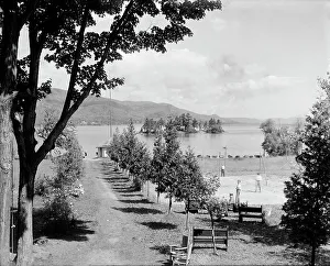 Looking north from Hulett House, Lake George, N.Y. between 1900 and 1910. Creator: Unknown