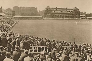 Crowd Collection: Looking Towards The Pavilion From The Mound Stand At World-Famous Lord s, c1935