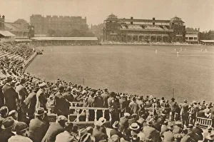 Images Dated 11th January 2019: Looking Towards The Pavilion From The Mound Stand At World-Famous Lord s, c1935