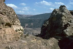 Petra Prints: Looking down to the Royal Tombs in Petra