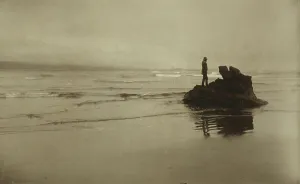 Carbon Print Prints: Looking seaward, 1889. Creator: Myra Albert Wiggins