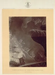 William H Bell Prints: Looking South into the Grand Canyon, Colorado River, Sheavwitz, 1872. Creator: William H