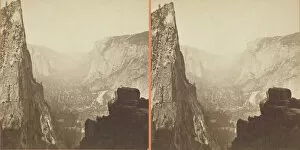 Carleton Eugene Watkins Gallery: Looking Down the Valley from Union Point, Yosemite, 1861 / 76