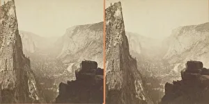 Carleton Emmons Watkins Gallery: Looking Down the Valley from Union Point, Yosemite, 1861 / 76