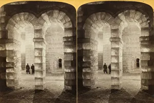Bennett H H Prints: Looking in at West entrance, by Electric light, 1886 / 88. Creator: Henry Hamilton Bennett