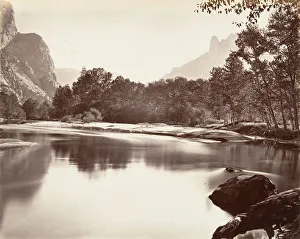 Looking Up Yosemite Valley, ca. 1872, printed ca. 1876. Creator: Carleton Emmons Watkins