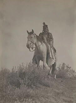 Riders Collection: On the lookout, 1908. Creator: Edward Sheriff Curtis