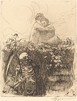 Besnard Albert Prints: On the Lookout (Aux aguets), 1900. Creator: Paul Albert Besnard