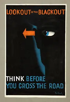 The National Archives Prints: Lookout in the blackout. Think before you cross the road
