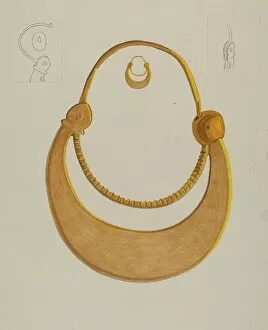 Earrings Gallery: Loop Earrings, c. 1937. Creator: Tulita Westfall