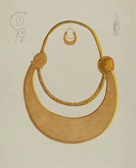Gertrude Bennett Prints: Loop Earrings, c. 1937. Creator: Tulita Westfall