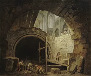 Bloody Regime Gallery: Looting of Royal Tombs in Saint-Denis Basilica, October 1793, c. 1793