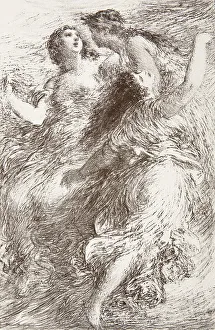Fantin Latour Henri Prints: L'Or du Rhin, 1886. Creator: Henri Fantin-Latour