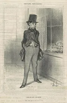 Shop Window Prints: L'or est une chimère, 19th century. Creator: Honore Daumier