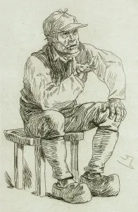 Rops Felicien Prints: L'Oracle du Hameau, 1878. Creator: Félicien Rops