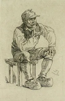 Rops Felicien Prints: L'Oracle du Hameau, 1878. Creator: Félicien Rops