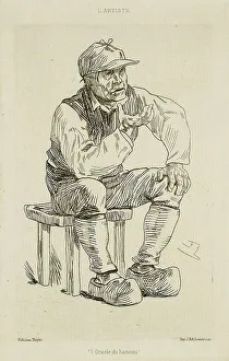 Rops Felicien Prints: L'Oracle du Hameau, 1878. Creator: Félicien Rops