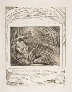 Blake Prints: The Lord Answering Job out of the Whirlwind, from Illustrations of the Book of Job