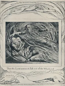 The Lord Answering Job Out of the Whirlwind. From Job. c1780-1820, (1923). Artist: William Blake The Lord Answering Job Out of the Whirlwind. From Job. c1780-1820, (1923). Artist: William Blake