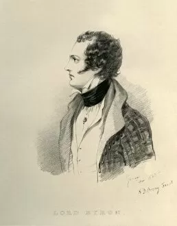 Byron Of Rochdale Gallery: Lord Byron, 1823. Creator: Richard James Lane