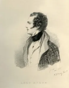 Alfred Grimaud Prints: Lord Byron, 1823. Creator: Richard James Lane