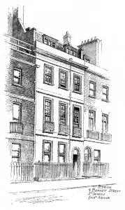 George Byron Prints: Lord Byrons house, 4 Bennet Street, St James, London, 1912. Artist: Frederick Adcock