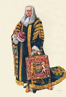 Officialdom Prints: The Lord Chancellor In His Coronation Robes, 1937